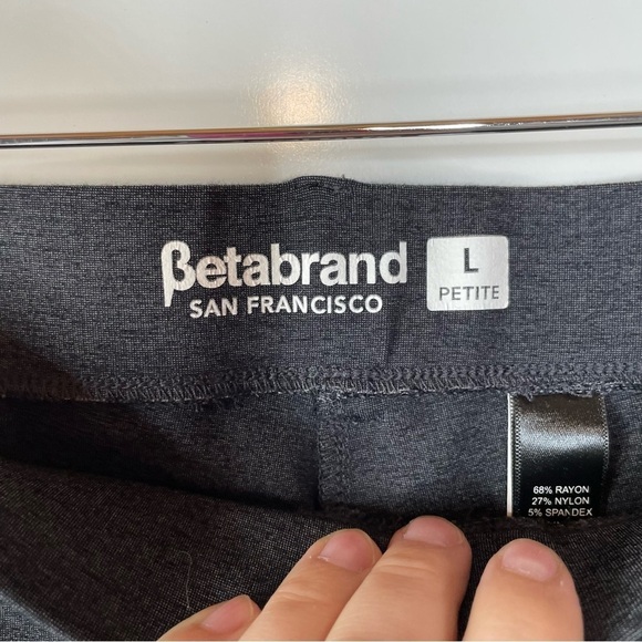 Betabrand Straight Leg Stretch Dress Pants Gray Size Large Petite - Picture 4 of 7